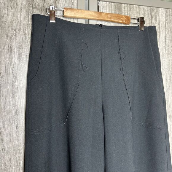 Matthildur  Pants Black Patch Pockets Made in Peru Wide Leg - Picture 3 of 9